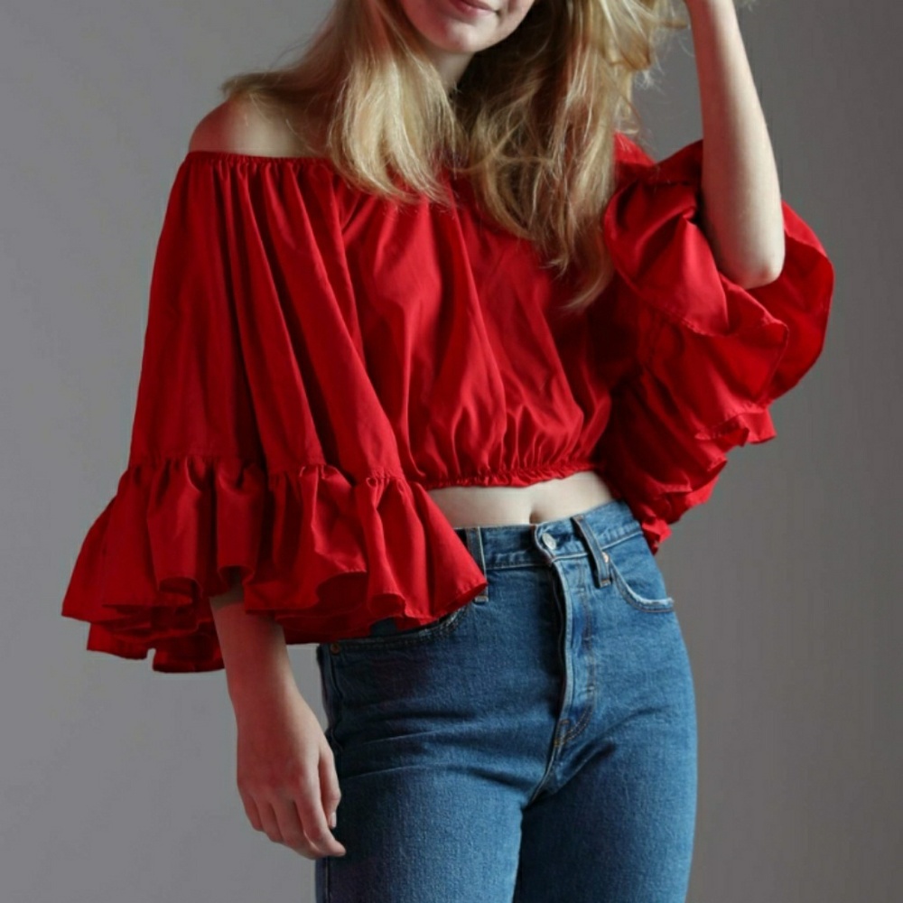 Nasty Gal sashay away Hun off the shoulder top